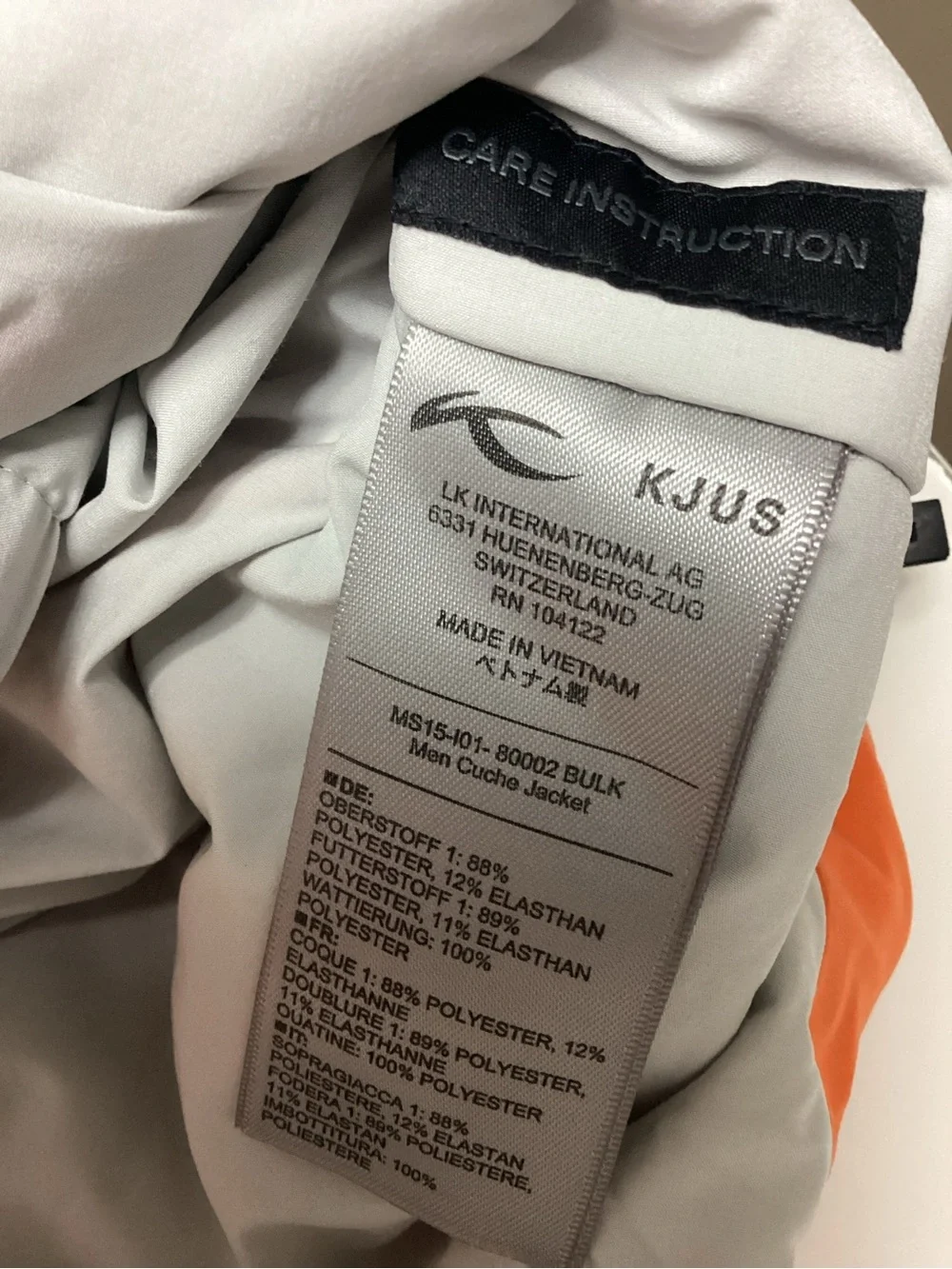 KJUS lightweight orange